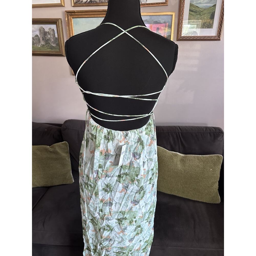 En Saison Square Neck Midi Dress Anthropologie Small Floral Garden - Picture 4 of 13